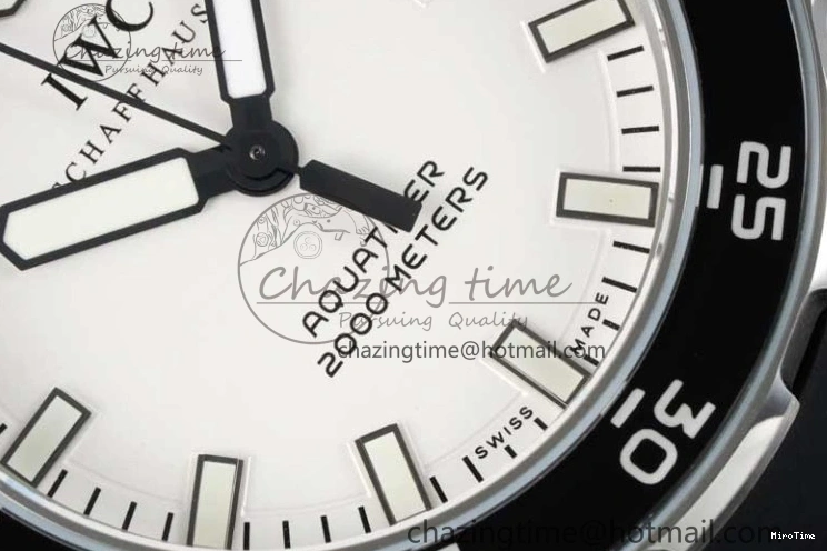 MIROTIME 0108 Premium Aquatimer Automatic SS RSF 1:1 Best Edition White Black Dial on Black Rubber Strap A 7067